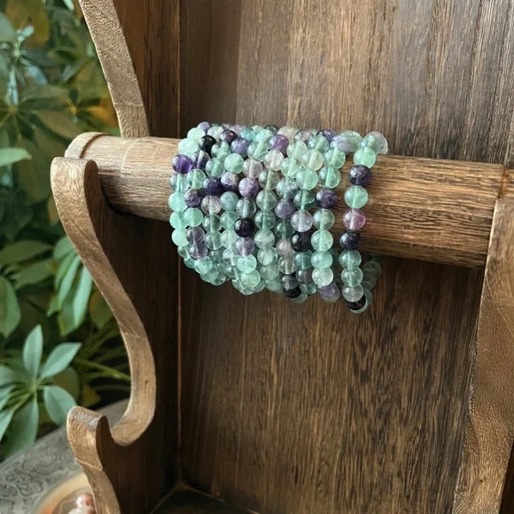 Rainbow Fluorite Bracelet (One) - Picture 4 of 4